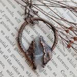 Raw Amethyst and Copper Electroformed Necklace