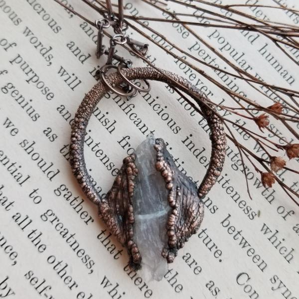 Raw Amethyst and Copper Electroformed Necklace picture