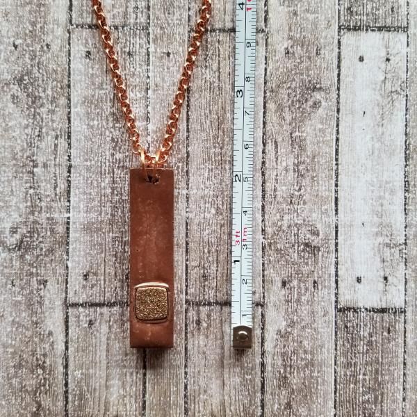 Concrete and Druzy Copper Necklace picture