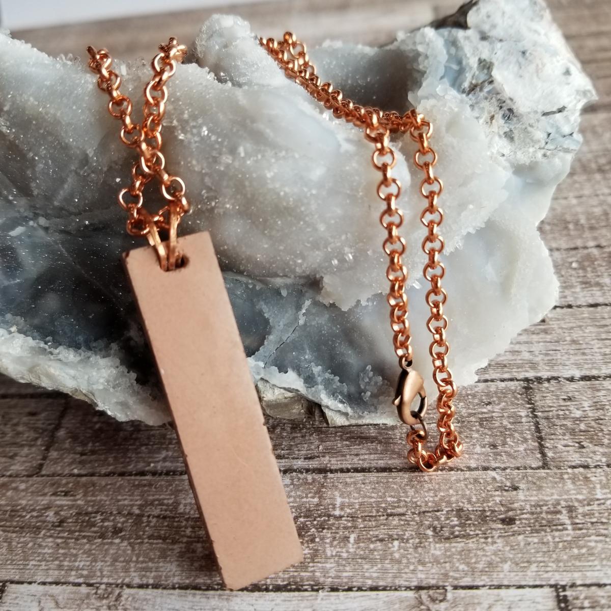 Concrete and Druzy Copper Necklace picture
