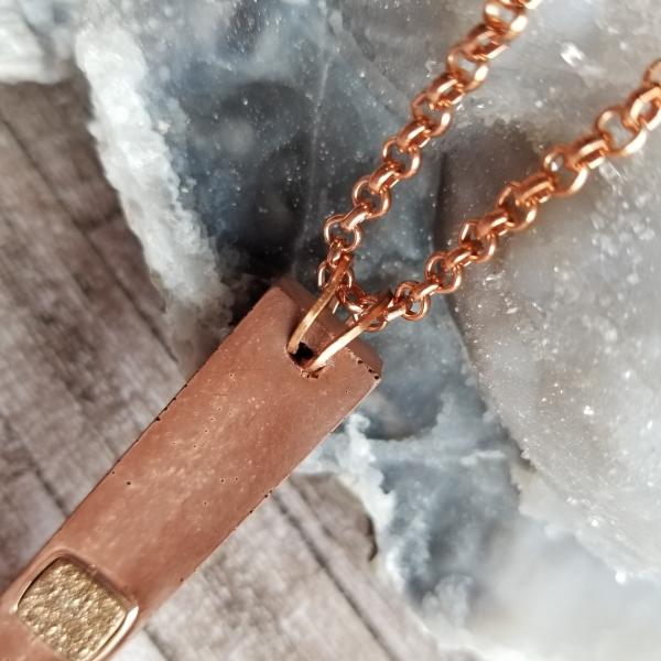 Concrete and Druzy Copper Necklace picture