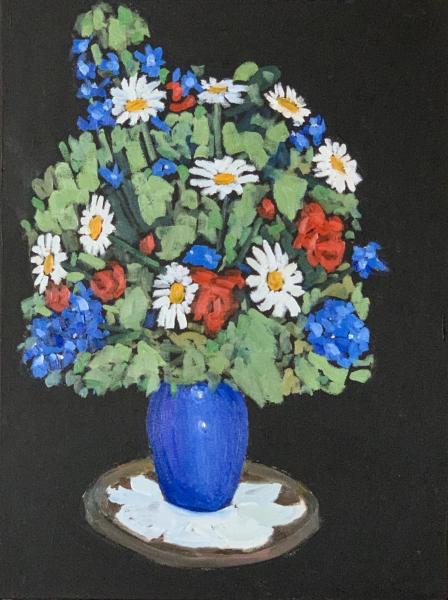 Blue Vase Bouquet picture