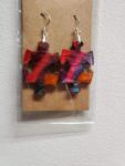 Alcohol Ink Wooden Earrings