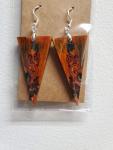 Alcohol Ink Wooden Earrings