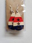 Alcohol Ink Wooden Earrings