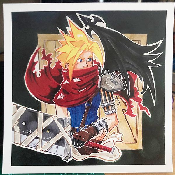 Kingdom Hearts Cloud Mini Print picture