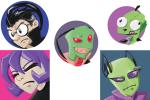 CLEARANCE! Invader Zim Button/Keychain Set