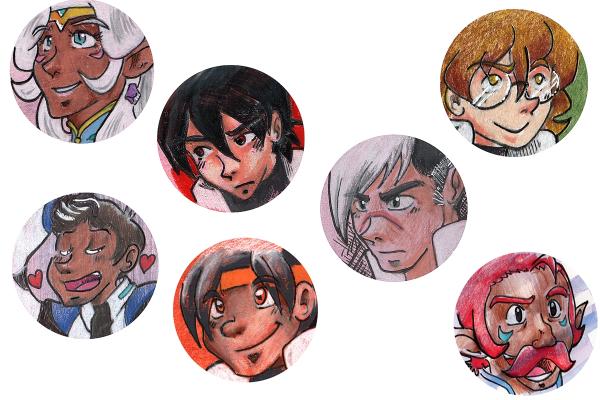 CLEARANCE! Voltron Button/Keychain Set picture