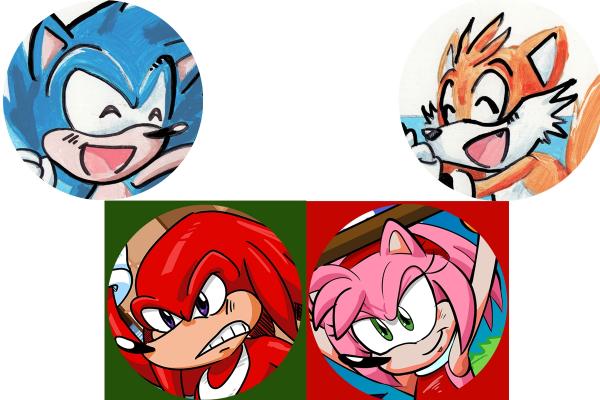 Sonic the Hedgehog Button Set