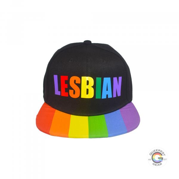 Lesbian Rainbow Snapback Hat picture