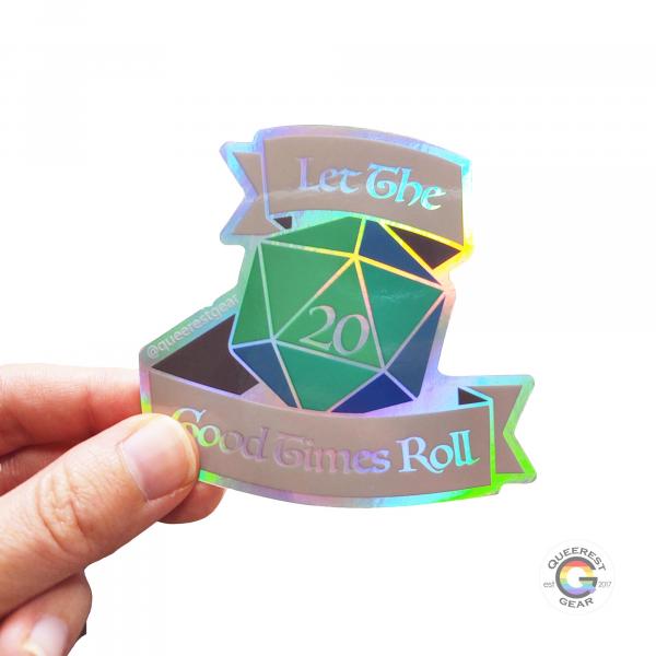 Holographic D20 Sticker picture