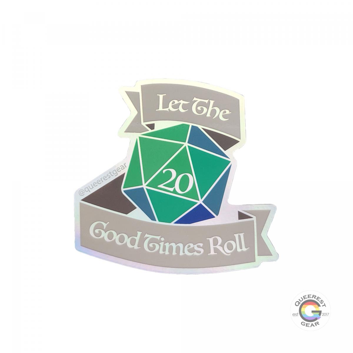 Holographic D20 Sticker picture