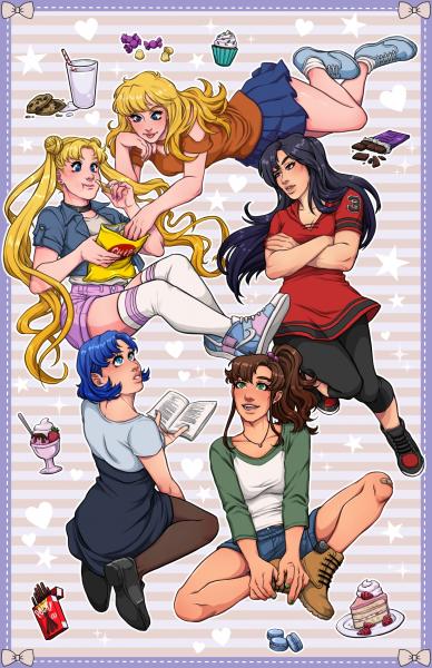 Sailor Senshi Sweet Mini Print