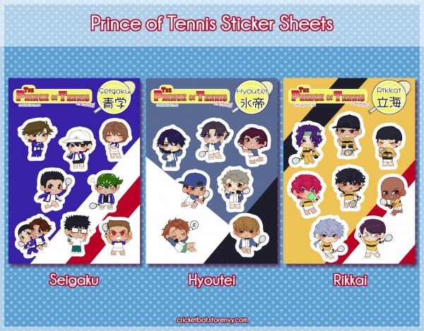 Prince of Tennis Sticker Sheets