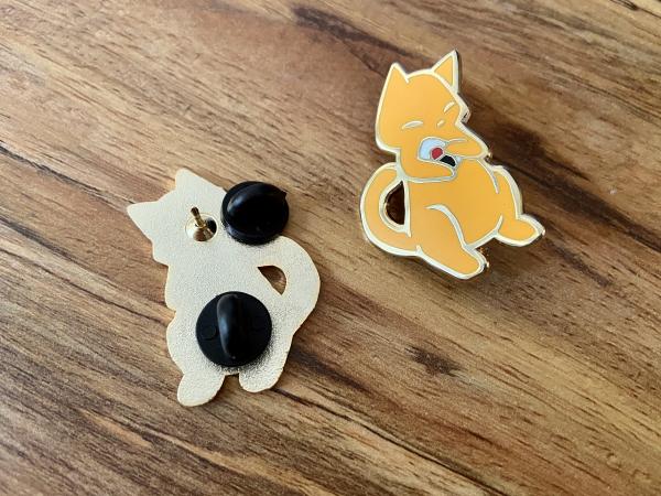 Orange Cat and Onigiri (Kyo and Tohru) - Fruits Basket Enamel Pin picture