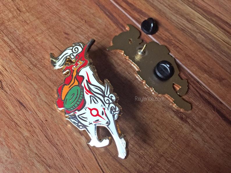 Amaterasu, Oki - Okami Enamel Pin picture