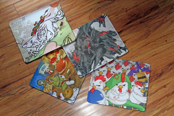 Gaming Mousepads - Angry Chickens, Monster Hunter Canteen, Okami, Darkness