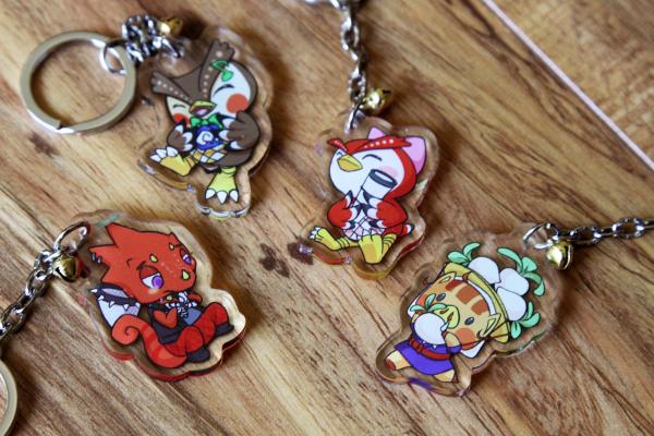 Blathers, Celeste, Flick, Daisy Mae - Animal Crossing Phone Charm