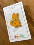 Orange Cat and Onigiri (Kyo and Tohru) - Fruits Basket Enamel Pin