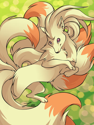 Fluffy Ninetales - Pokemon Print