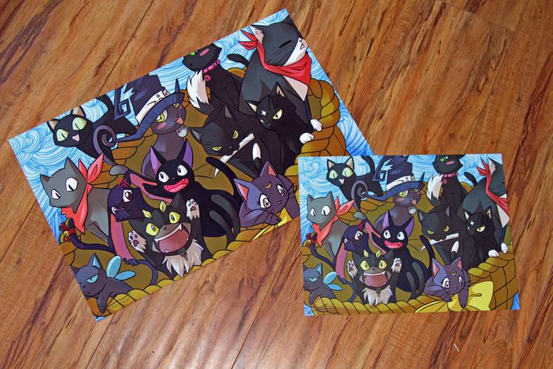 Black Cats - Anime Print picture
