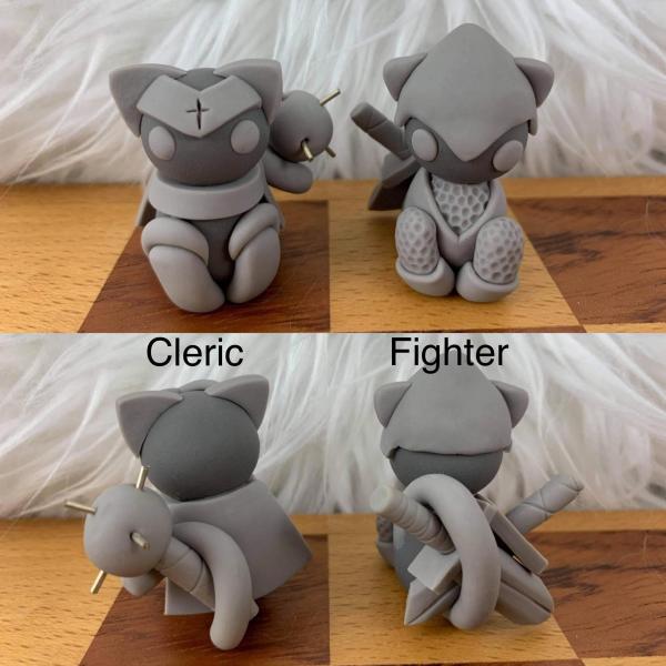 DnD Cat Figurines - Set of 5 picture