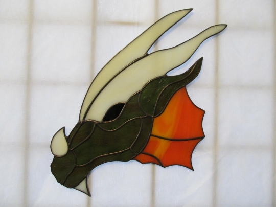 Dragon Head Stained Glass Suncatcher