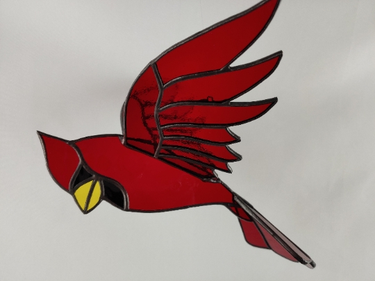 Stained Glass 3D Cardinal Suncatcher picture