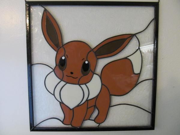Eevee Stained Glass Panel