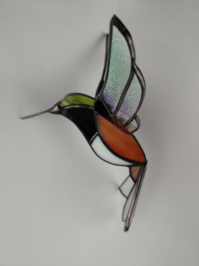Stained Glass 3D Hummingbird Suncatcher