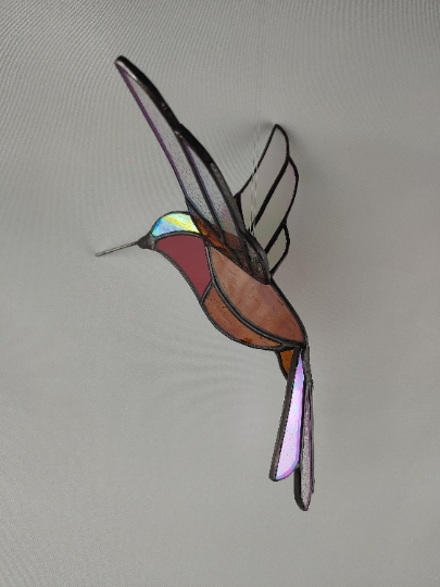 Stained Glass 3D Hummingbird Suncatcher