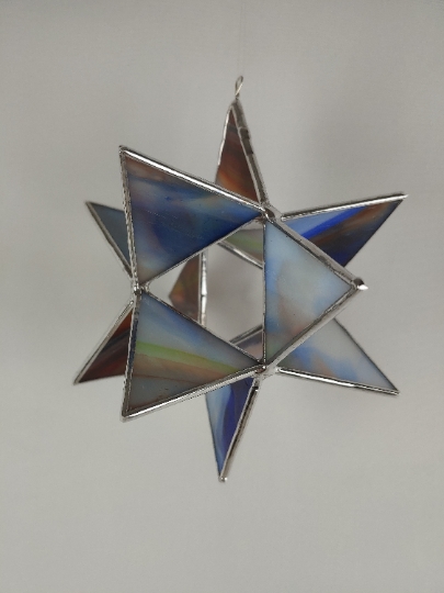 3D Star Stained Glass Suncatcher