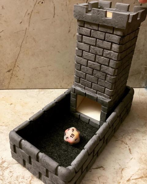 Polymer Clay Dice Rolling Tower