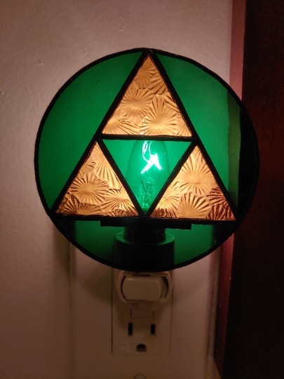 Tri-Force Stained Glass Night Light