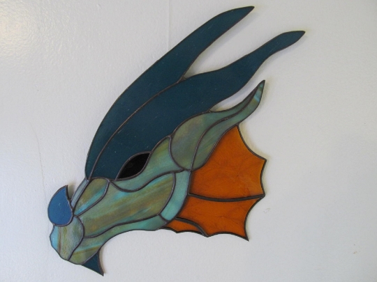 Dragon Head Stained Glass Suncatcher