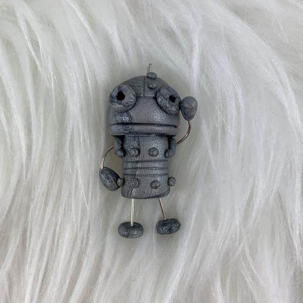 Little Robot Polymer Clay Charm