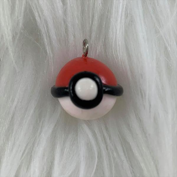 Pokemon Inspired Pokeball Polymer Clay Charm