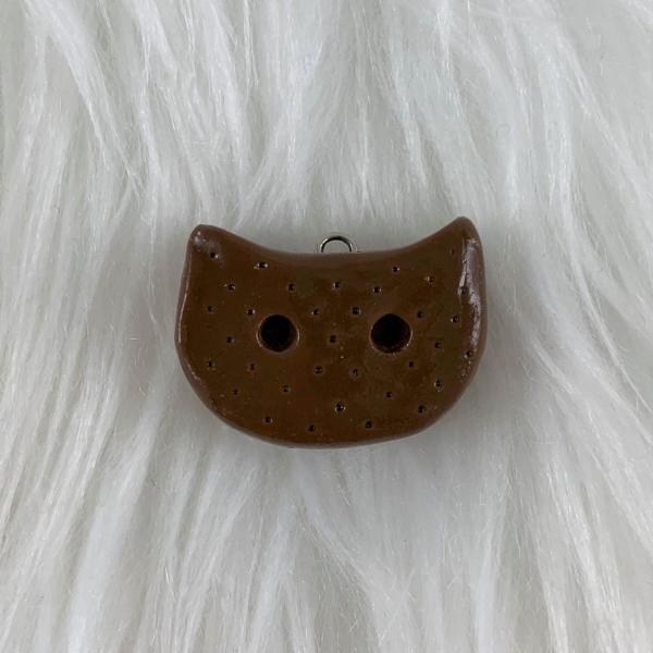 Cookie Cat Polymer Clay Charm