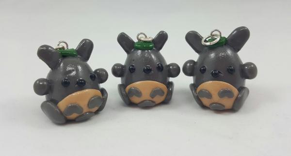 Totoro Inspired Chibi Polymer Clay Charm