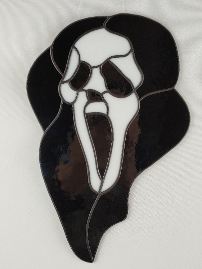 Ghostly Halloween Stained Glass Suncatcher