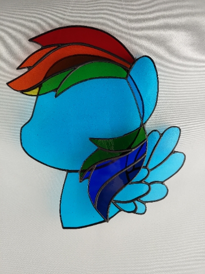 Rainbow Dash Stained Glass Suncatcher picture
