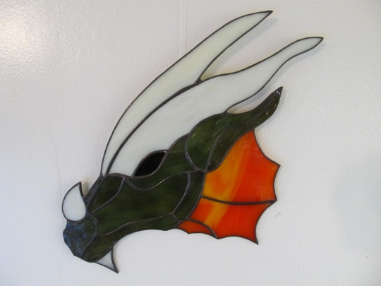 Dragon Head Stained Glass Suncatcher picture