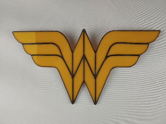Wonder Woman Stained Glass Suncatcher Fan Based