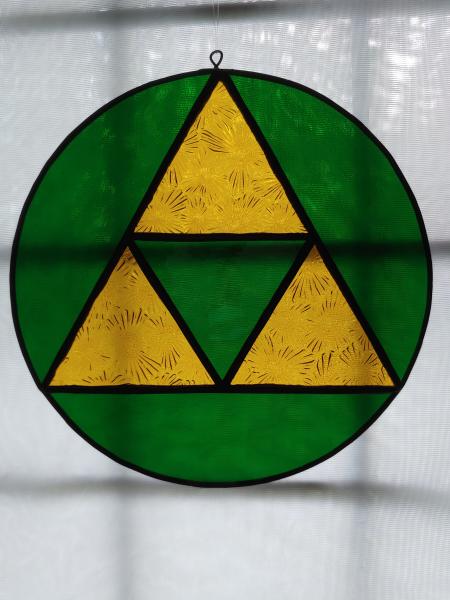 Tri-Force Stained Glass Suncatcher