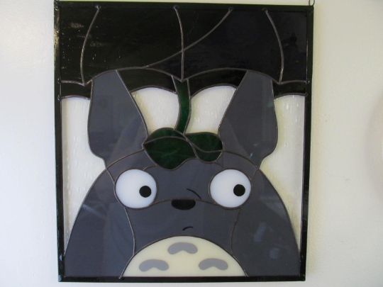 Totoro Stained Glass Panel