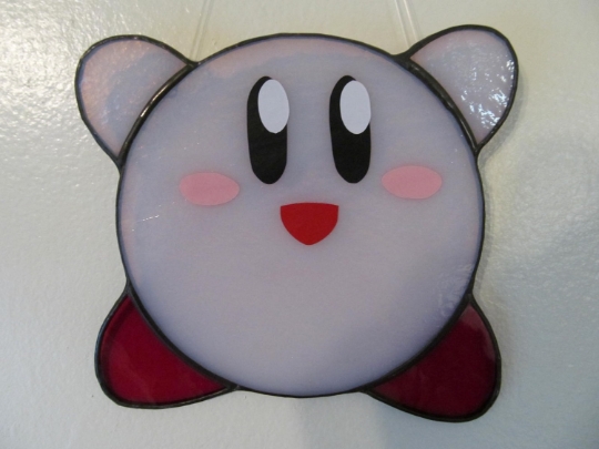 Kirby Stained Glass Suncatcher picture