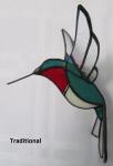 Stained Glass 3D Hummingbird Suncatcher