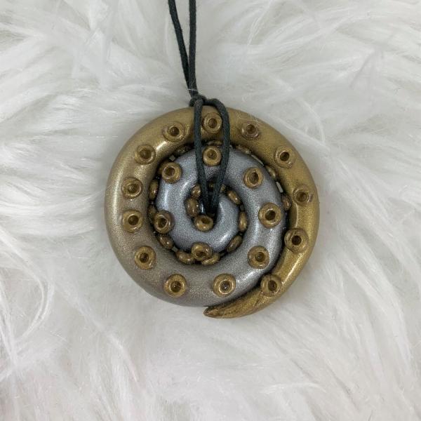 Tentacle Polymer Clay Pendant