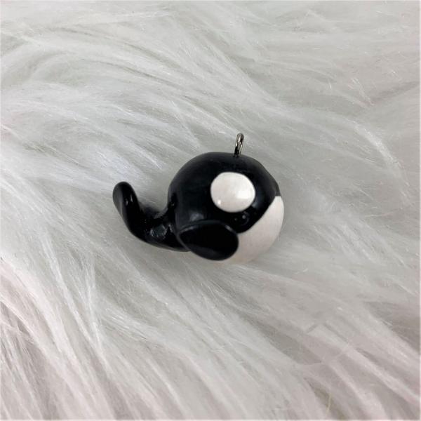 Polymer Clay Baby Orca Whale Charms