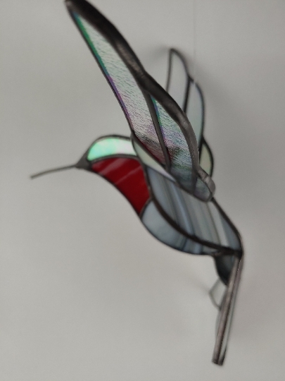 Stained Glass 3D Hummingbird Suncatcher
